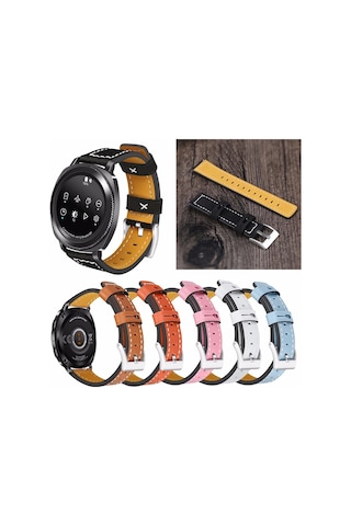 Ally Gear S3 Watch 4 46mm Classic Frontier Deri Dişli Kayış Kordon Pembe Mh-hs9580856951