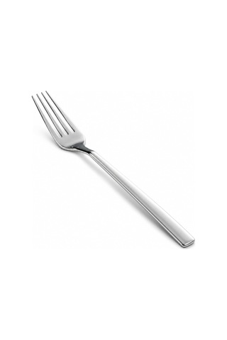 Yemek Çatalı, 6'li Paslanmaz Çelik Çatal Seti, Gümüş Metal 20 Cm, 6 Adet Çok Renkli