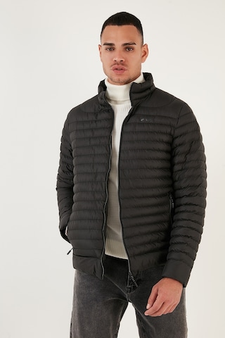 Buratti Su Itici Slim Fit Cepli Dik Yaka Şişme Erkek Mont 649010 Siyah