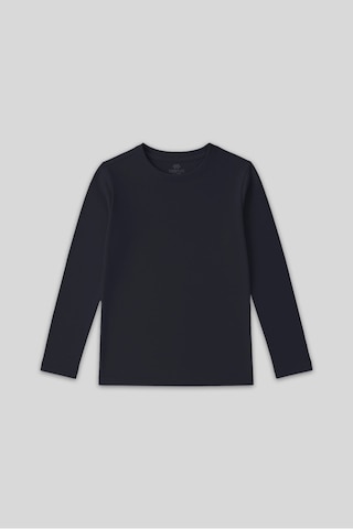 Lacivert O Yaka Standart Fit Basic Uzun Kollu Unisex Çocuk T-shirt - 11329 Lacivert
