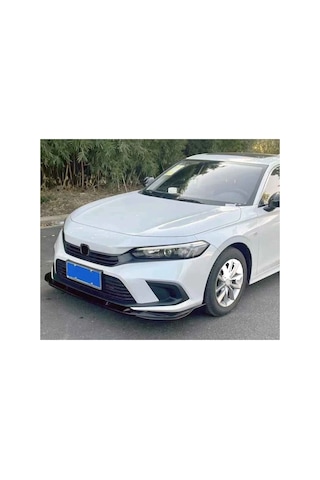 Honda Civic Fe 3 Parça Ön Lip Plastik Parlak Siyah Karlık-ön-ek-bodykit 2022 Ve Üzeri