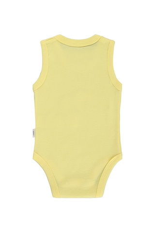 Civil Baby Unicorn Baskılı 0-3 Yaş Çıtçıtlı Badi Açık Sarı