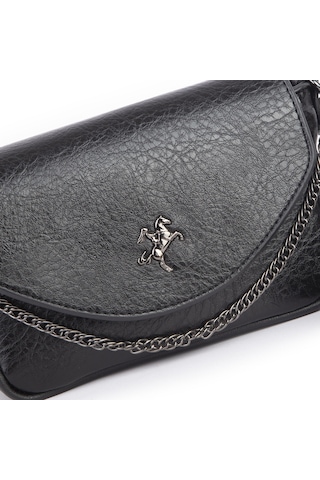 Nas Bag Mini Kapaklı Çapraz Çanta En 20 Cm , Boy 12 Cm Siyah Victoria