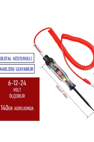 Kontrol Kalemi Dijital Akım Göstergeli Kontrol Kalemi Max 120v