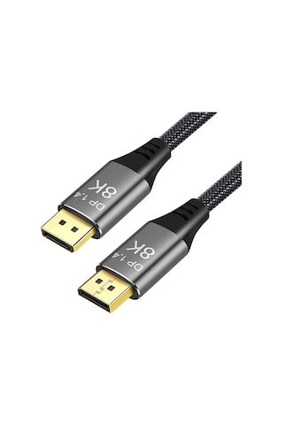 3 Metre - 8k Displayport To Displayport 1.4 Kablo - Ultra Hd 8k 60hz , 4k 144hz - Freesync, G-sync
