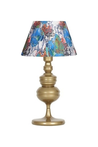 Vinner Munch Eskitme Kaplama Metal Abajur - Flowers Desenli-60835 Renkli