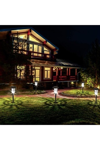 6 Adet Saplamalı Solar Güneş Enerjili Bahçe Lambası Büyük Boy X20