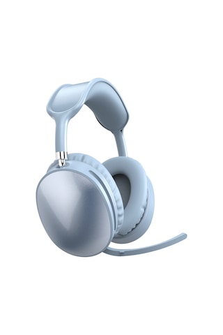 Başa Takılan Bluetooth Kulaklıklar Uzun Ömrü Katlanır Mikrofon Oyun Kulaklıkları Yüksek Ve Kulaklara Basmaz Blue