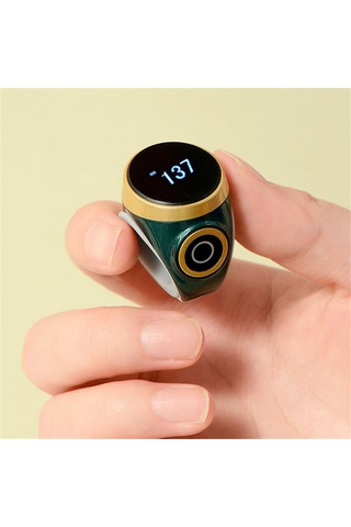 Lemestar Dokunmatik Sayım Akıllı Yüzük, Oled Ekranlı, Su Geçirmez, Otomatik Ekran Kilidi, Kolay Şarj, İki Renk Seçeneği, Evrensel Beden