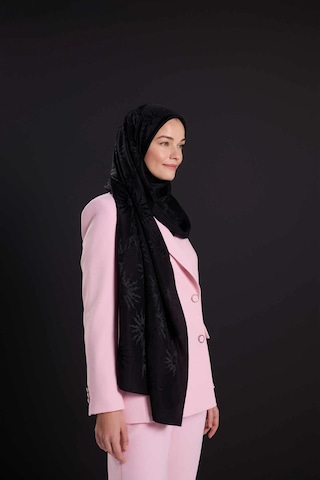 Imannoor İmannoor Güneş Doğarken Siyah Shiny Jakar Şal 70x200 251-3028-100 Siyah