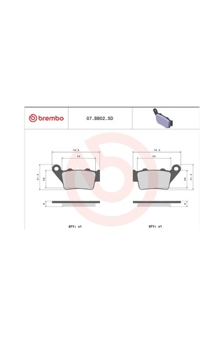 Brembo Off-road Sınter Arka Fren Balatası Ktm/husq/yamaha 213 07bb02sd