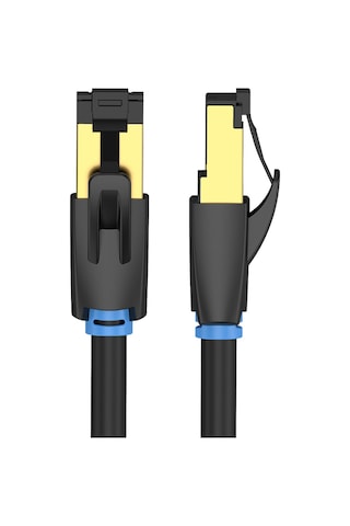 Springsun Vention Cat8 40gbps Patch Kablosu Altın Kaplamalı Kablo Pvc Yumuşak Kablo Sftp Korumalı Lszh Kılıf Ikabh 2m