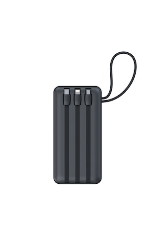 Hepu Hp-253 30.000 Mah Süper Kapasiteli 22.5w Pd Hızlı Şarjlı Powerbank 3 Kablolu Led Siyah
