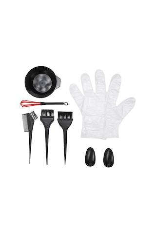 Reedark Ev Ve Salonda Kullanım İçin 7 Parça Saç Boyama Seti - Fırça 2 Adet , Tarak, Karıştırma Kase, Kulaklık, Eldiven Ve Karıştırıcı