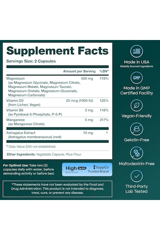 Etta Vita Magnesium Complex 60 Veggie Kapsül Orijinal Usa Menşeii Dmmedicineden