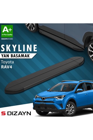 S-dizayn Toyota Rav 4 4 Skyline Siyah Yan Basamak 173 Cm 2013-2017 A+ Kalite