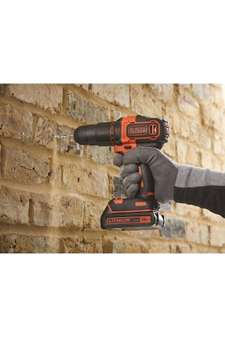 Black+Decker BDCHD18BAFC-QW 18V 1.5 Ah Çift Akülü Li-Ion Darbeli Matkap Vidalama Çanta 80 Parça Set