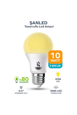 10w Tasarruflu Gün Işığı Led Ampul 1 Adet 1 Adet