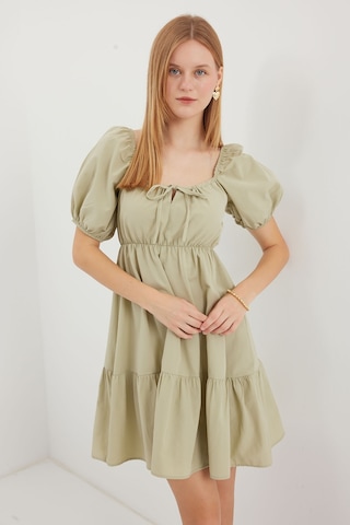 Bigdart 2351 Kloş Poplin Elbise - Çağla 001