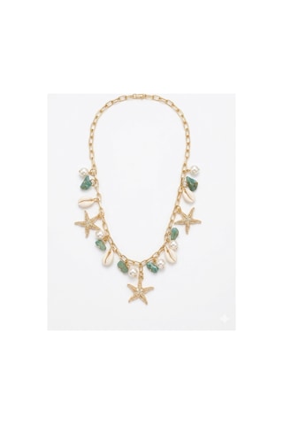 Deniz Kabuğu Taşlı Yeşil Tasarım Pinterest Kolye Kararmaz Hediye Kutulu Kadın Kolye Yeşil - 882650913 Yeşil