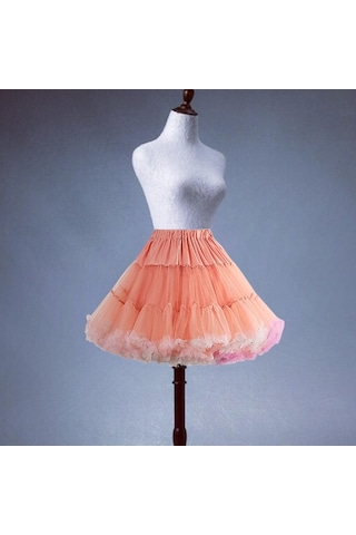 Fastbuy Homyl Kadın Katmanlı Tül Kombinezon, Şifon Kabarık Etek, Çok Renkli Kombin Çok Renkli