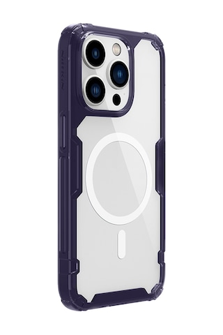 Nillkin Apple Uyumlu iPhone 14 Pro Max Magsafe Özellikli Nature Tpu Pro Kapak Derin Mor