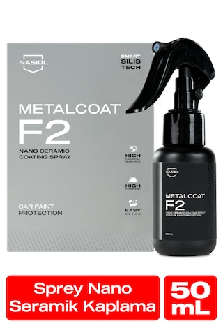 Nasiol Metalcoat F2 Araç Sprey Nano Seramik Kaplama ve Boya Koruma 1 Yıl Dayanım 50 ML Su Leke İtici