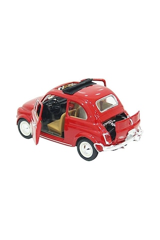 Burago Koleksiyon 1 / 24 Ölçek 1968 Fiat 500l Kırmızı Model Metal Araba