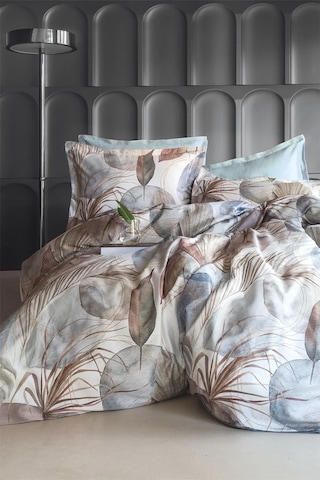 İssimo Home Ashi %60 Tencel Lyocell %40 Pamuk Dijital Saten Çift Kişilik Nevresim Takımı Çok Renkli