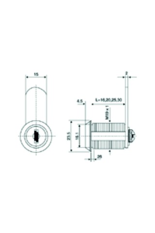 Canex Mandallı Çekmece Kilidi Nikel 10 Adet