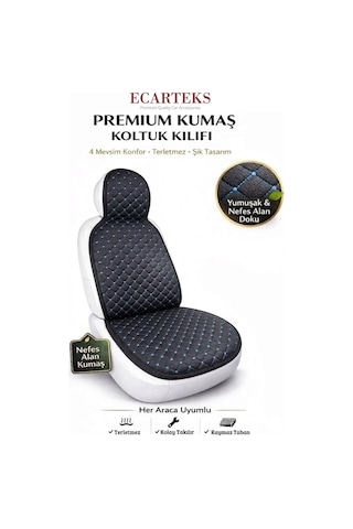 Oto Ön Koltuk Tekli Minder Terletmez Kolay Montaj Universal Koruyucu Kılıf Kumaş 53129131