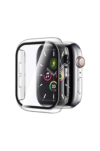 Microsonic Apple Uyumlu Watch SE 2022 40mm Kılıf Clear Premium Slim WatchBand