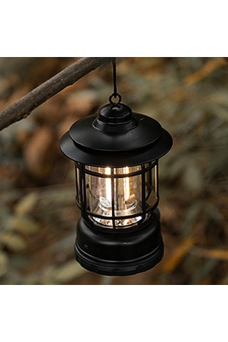 Symbee Siyah Taşınabilir Kamp Lambası - Usb Şarjlı, Ipx4 Su Geçirmez, Fonksiyonel Outdoor Aydınlatma Ve Dekoratif Işık Kaynağı Siyah