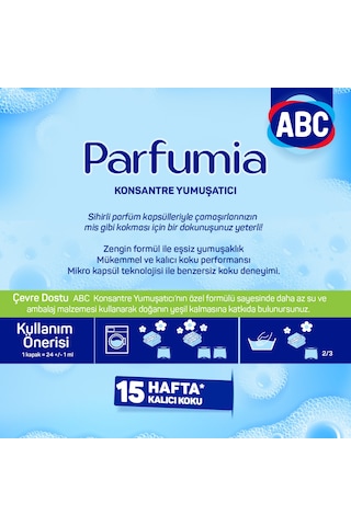 ABC Parfumia Konsantre Çamaşır Yumuşatıcısı Zarif Orkide 4 x 1440 ML