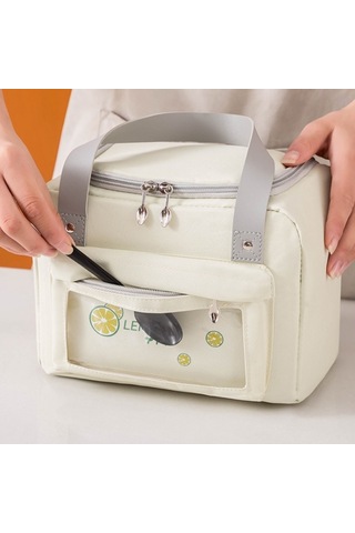 Cbtx Yalıtımlı Öğle Yemeği Çantası Polyester Açık Piknik Kamp Yiyecek Saklama Çantası Çanta - Yeşil+balık Yeşil