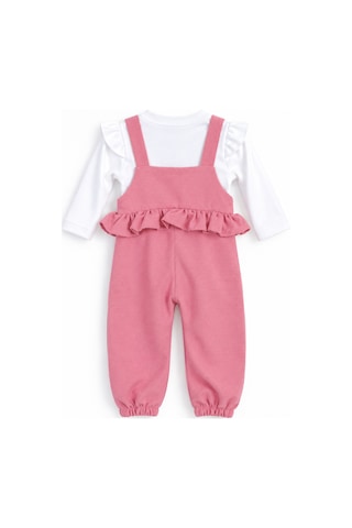 Babyhola Kız Bebek Çocuk Salopet Badi Takım 2338 Pembe