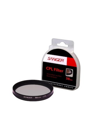 Sanger 58 MM CPL Polarize Filtre