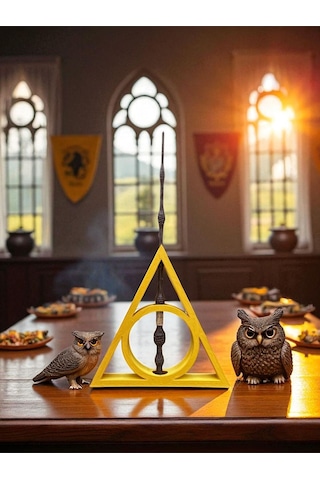 Özel Üretim El Boyaması Harry Potter Mürver Asa Koleksiyonluk Büyücü Asası Hediye Paketli Ahşap