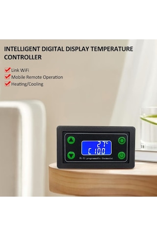 Novahub Zfx-wt01 Wıfı Dijital Termostat K Tipi Termokupl Yüksek Sıcaklık Kontrol Cihazı -99 999