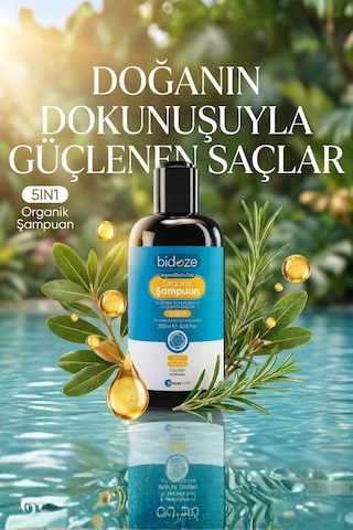 Bidoze Argan & Biotin Özlü Organik Şampuan 250 ML