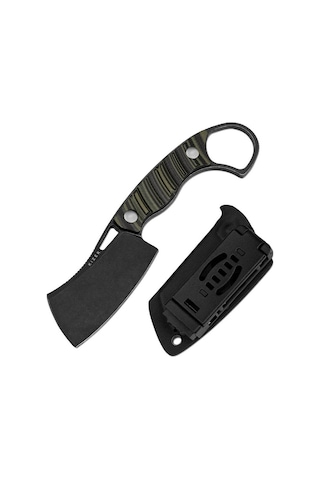 Kizer Little Rhino D2 Black Stonewashed Black & Od Green G10 Kamp Bıçak Yeşil