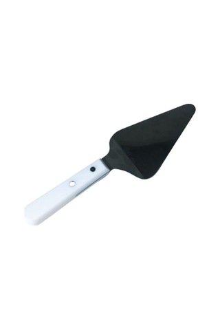 Üçgen Uçlu Çelik Spatula Beyaz Saplı Ergonomik Pasta Börek Servis