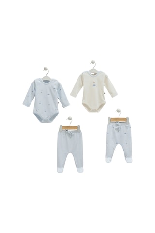 Caramell %100 Pamuk Flaying Cars Body Pantolon Seti Mavi Crml.mv.bpe1201 Mavi - Beyaz