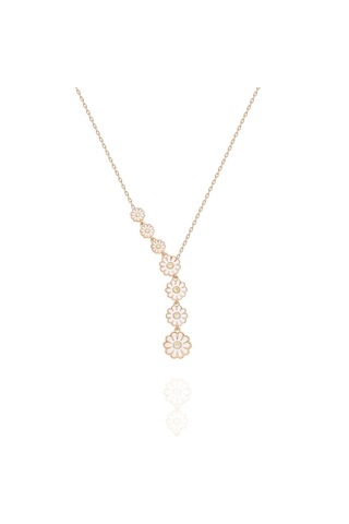 Modahilye - 925 Ayar Gümüş Rose Gold Sıralı Papatya Kolye Rose Gold Modahilye - 925 Ayar Gümüş Rose Gold Sıralı Papatya Kolye Rose Gold