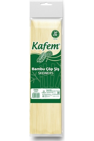 Kafem Bambu Çöp Şiş 30 cm 100 Lü X 10 Paket