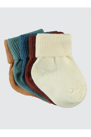 Civil Baby Bebek 5'li Çorap 6-12 Ay Mavi MAvi Mavi