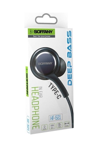 Soffany HF-521 Type-C Girişli Kulak İçi Kablolu Kulaklık