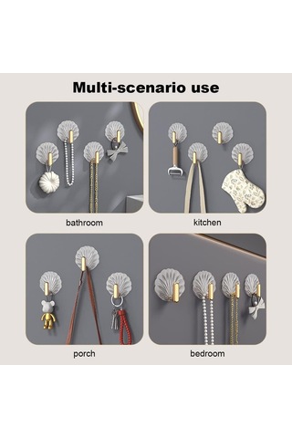 Kendinden Yapışkanlı Kabuk Kancaları, Asma Kancaları, Duvar Kancaları Parçaları Çok Renkli