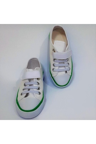 Fiyra 9002 Beyaz Keten Sneaker Cırtlı Çocuk Spor Ayakkabı 001