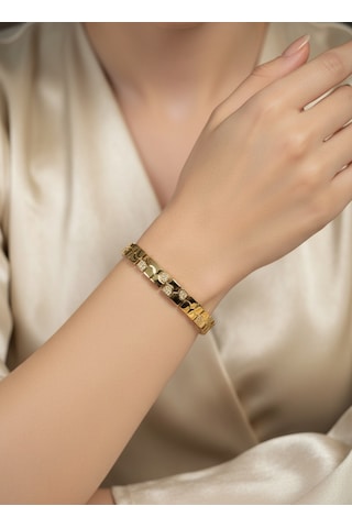 Xuping Kalp Detaylı Gold Renk Ayarlanabilir Bileklik Çok Renkli 49419389
